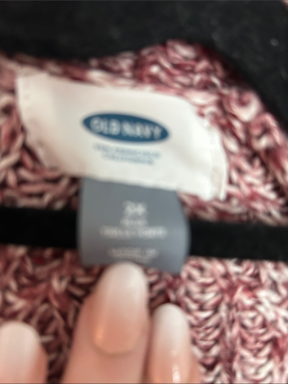 Old Navy Marled Rose Open-Front Cardigan - Picture 2 of 2